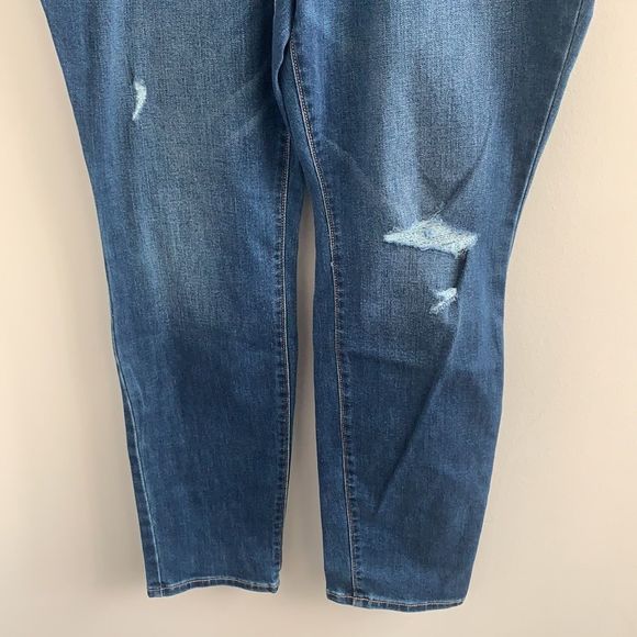 New Old Navy Maternity Front Low Panel Rockstar Super Skinny Ripped Jeans - Picture 4 of 8